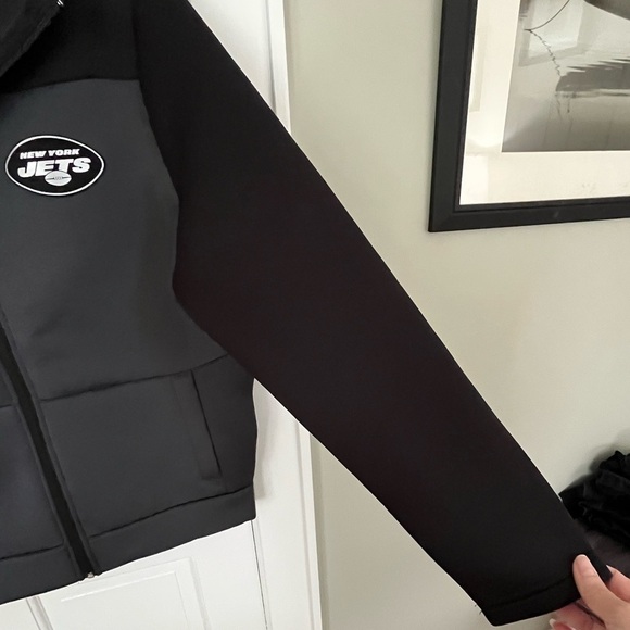 Men's Antigua Charcoal New York Jets Full-Zip Hoodie Large New Activewear - Picture 5 of 14